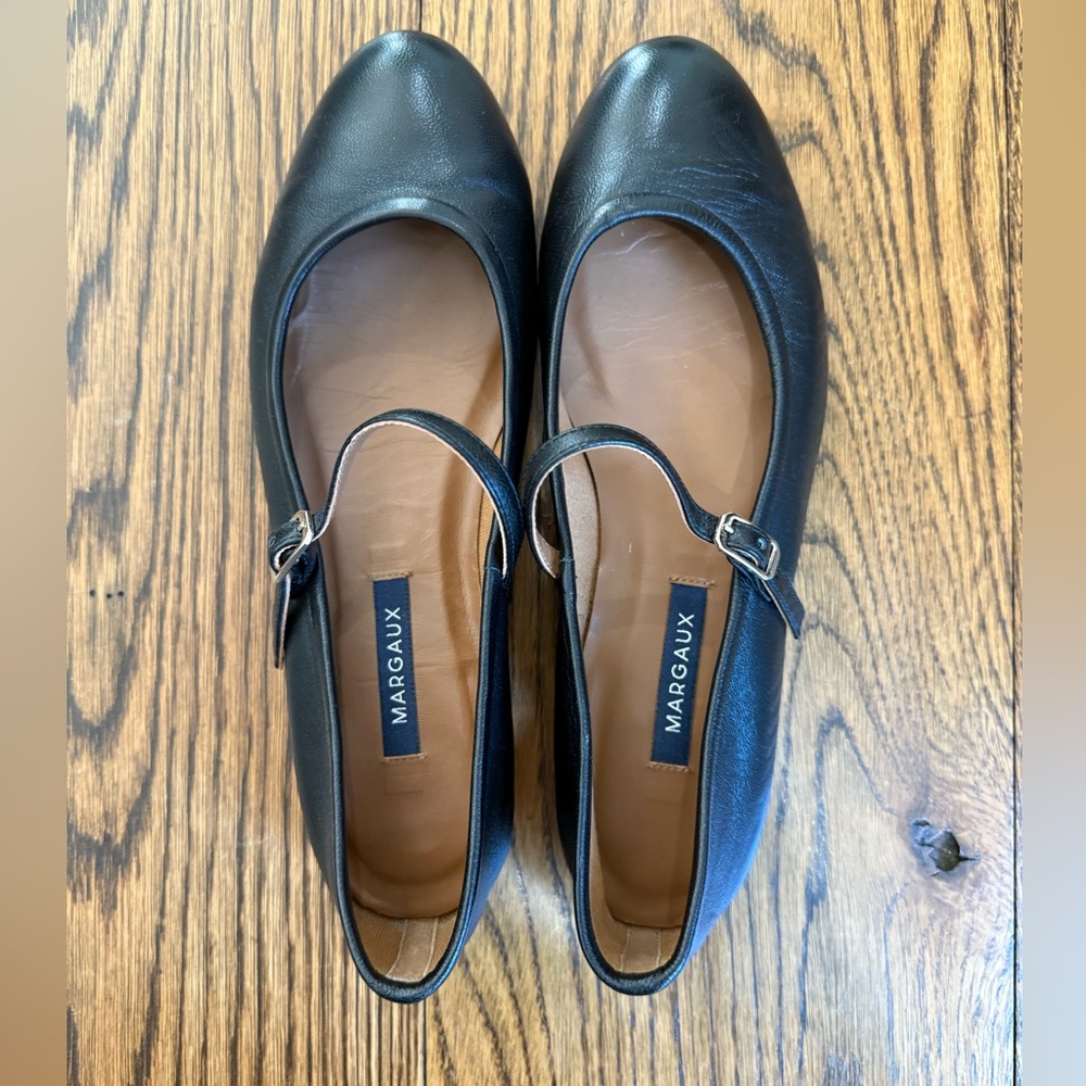Margaux brand Mary Jane flats in black